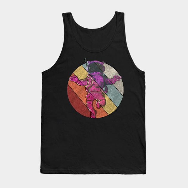 Astronaut retro space man vintage Tank Top by A Comic Wizard